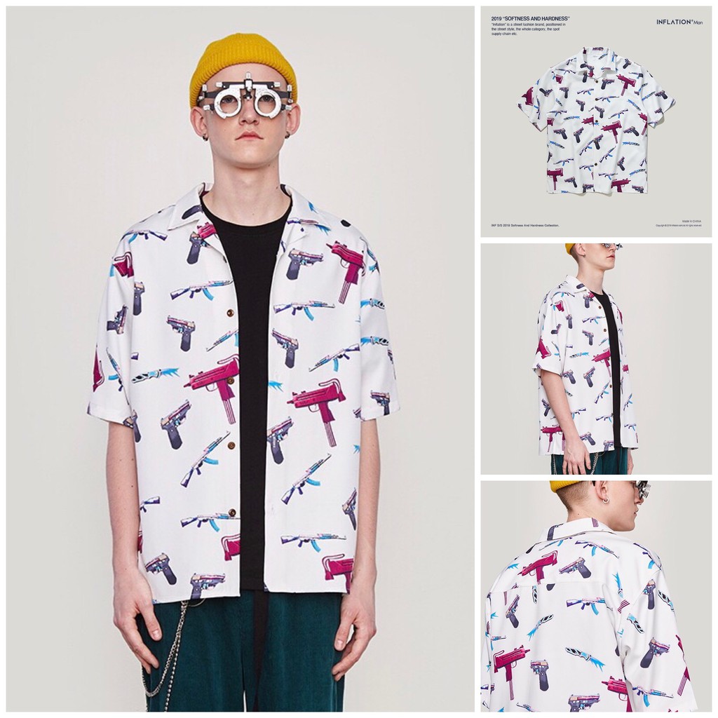 ÁO SƠ MI CỘC TAY UNISEX OVERSIZED LẺ SIZE INF-ALL | BigBuy360 - bigbuy360.vn