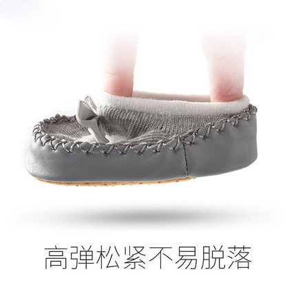 Vớ cotton chống trượt giữ ấm đính nơ phong cách Hàn Quốc xinh xắn dành cho trẻ em