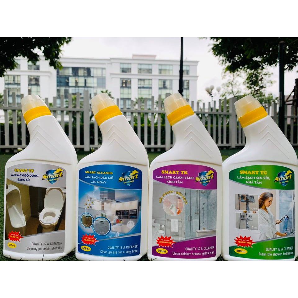 Smart Cleaner 500ml- dung dịch làm sạch bay vết dầu mỡ bám két bẩn lâu ngày của máy hút mùi, bếp...