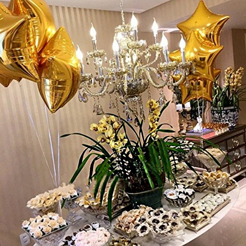 Bong Bóng Lá Nhôm 18 &quot;Hình Ngôi Sao Lãng Mạn Trang Trí Tiệc Cưới / Sinh Nhật / Giáng Sinh