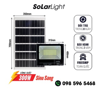 Đèn pha năng lượng mặt trời sân vườn công suất 300W, Đèn chiếu sáng khuôn viên ngoài trời Bảo Hành 2 năm