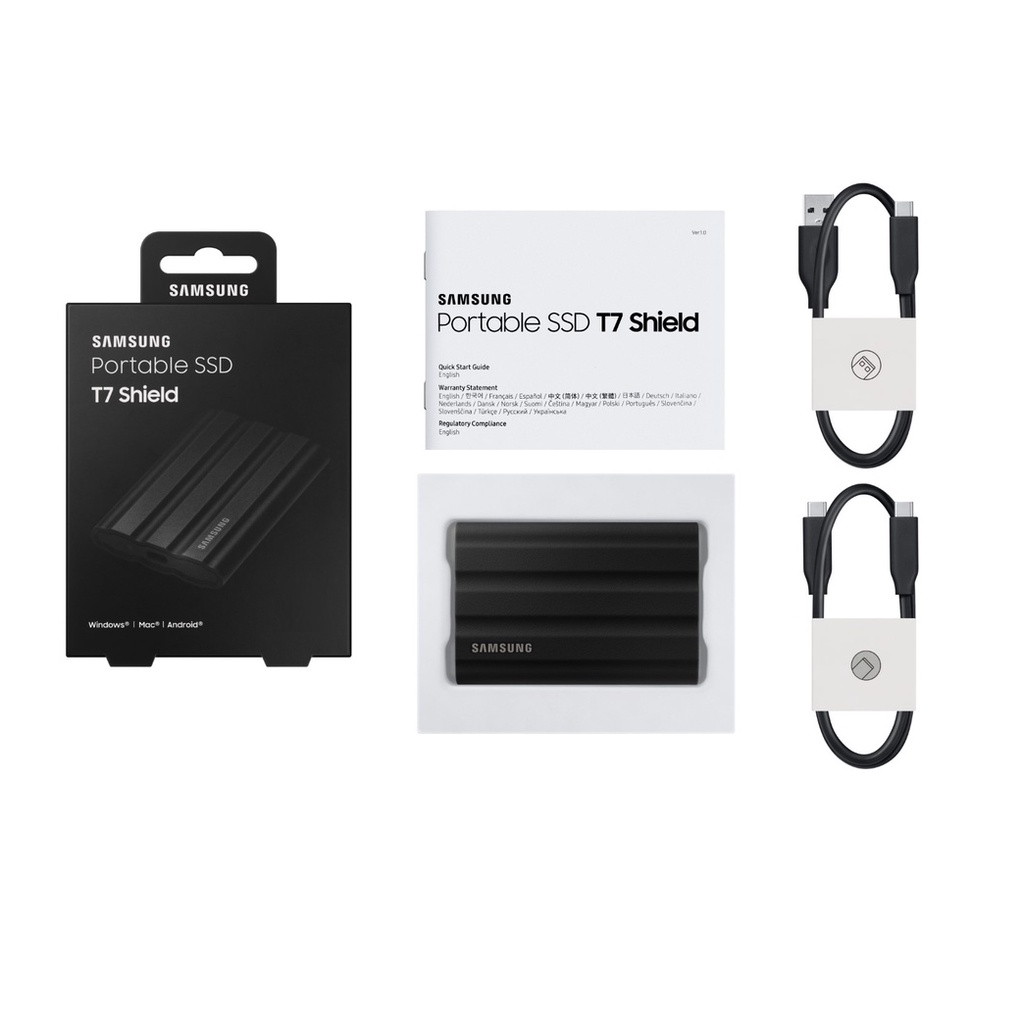 Ổ Cứng Di Động External SSD Samsung T7 Shield 1TB /2TB/4TB USB 3.2 Gen 2 Bảo hành 3 năm - Chính hãng Samsung