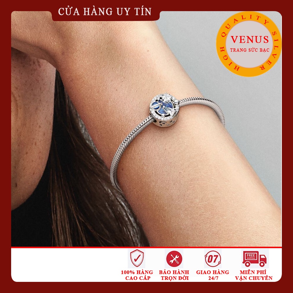 Bộ sưu tập charm xanh đậm- Bạc 925 cao cấp- Mã sản phẩm VENUSTH2