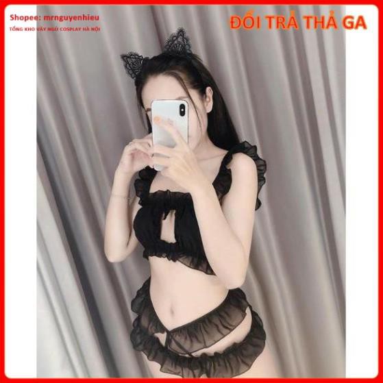 Bộ đồ ngủ cosplay sexy, bộ đồ lót cosplay Lolita mã X bikini gợi cảm quyến rũ Fullset - mrnguyenhieu - Hà Nội