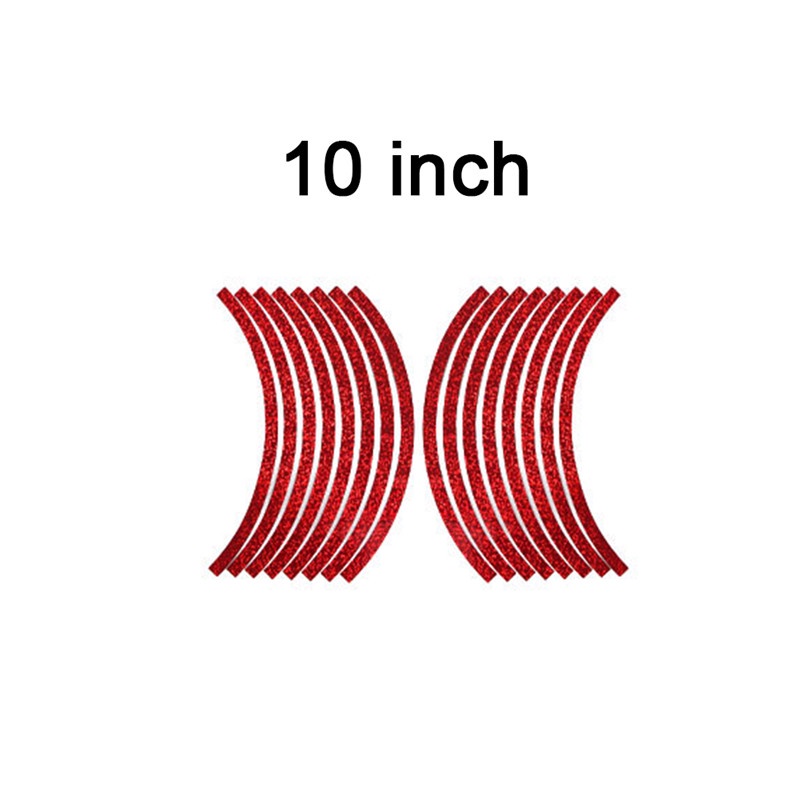 Set 16 miếng dán phản quang trang trí vành bánh xe mô tô/xe đạp