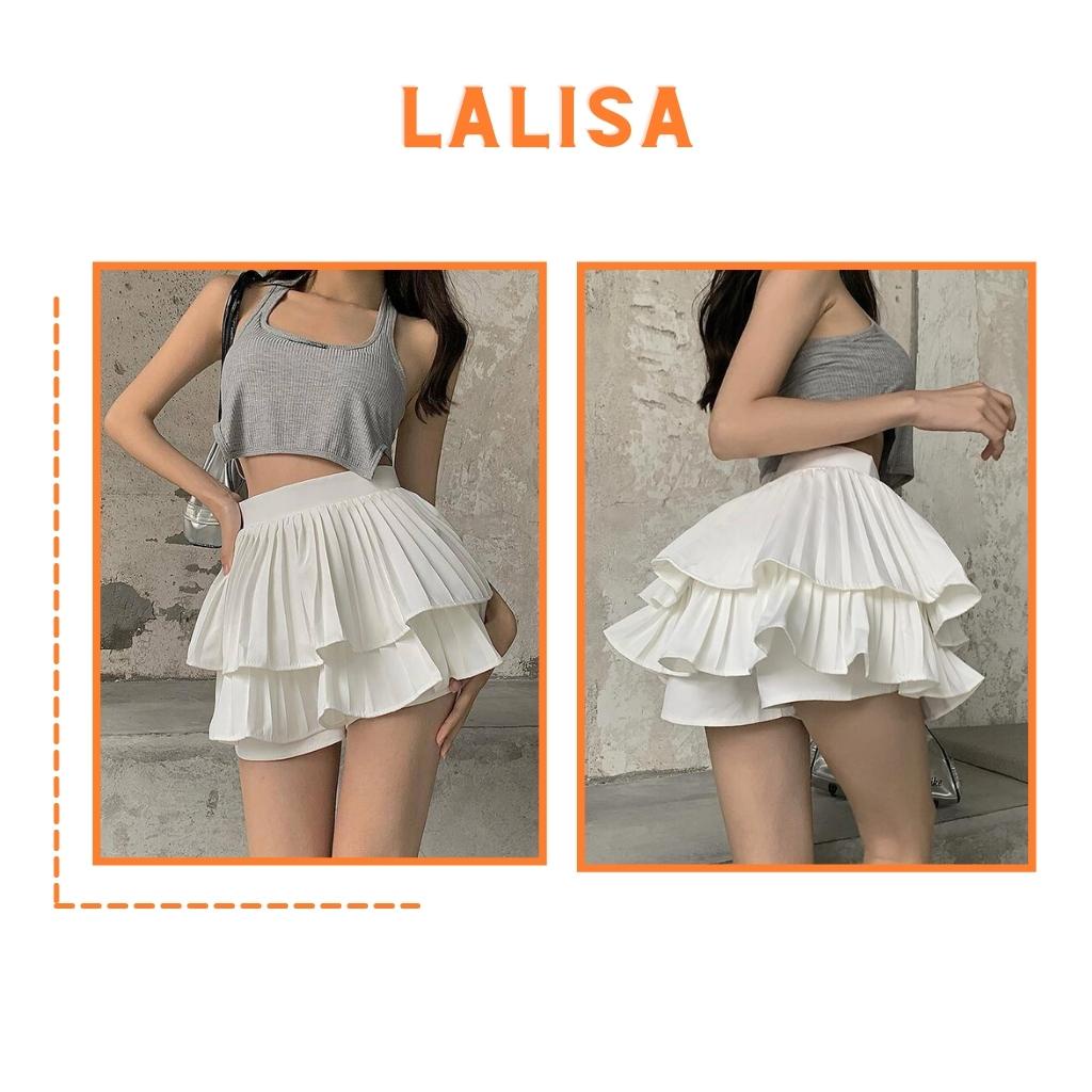 Chân Váy Xếp Ly Ngắn LALISA Chân Váy Xoè Tennis Hai Tầng Dáng Chữ A Hàn Quốc Cao Cấp Ulzzang Có Quần Lót Trong CV005