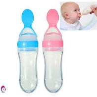 Bình thìa silicon, Bình sữa thìa hỗ trợ bé ăn dặm đa năng