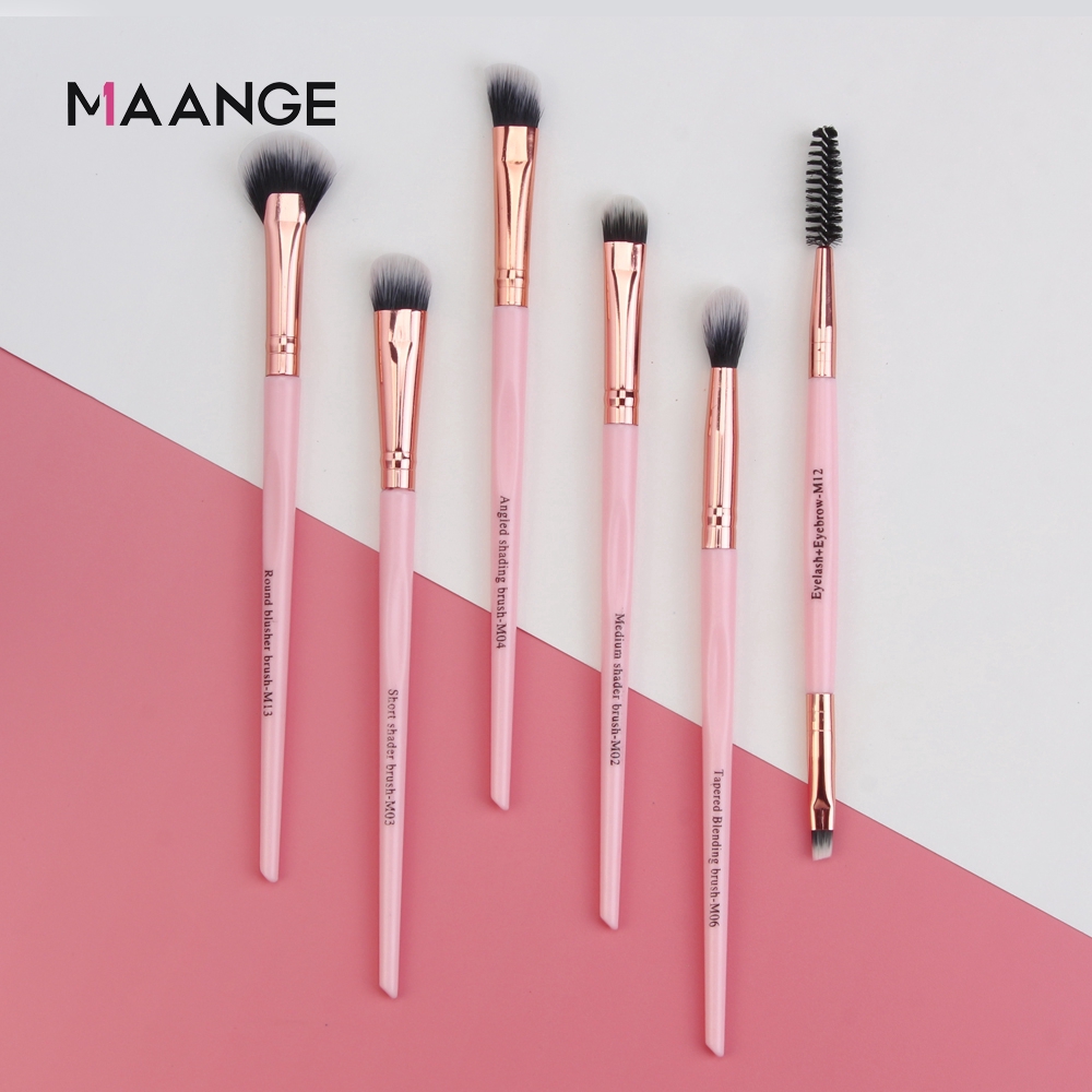 Set 6 cọ trang điểm phấn mắt MAANGE tiện lợi