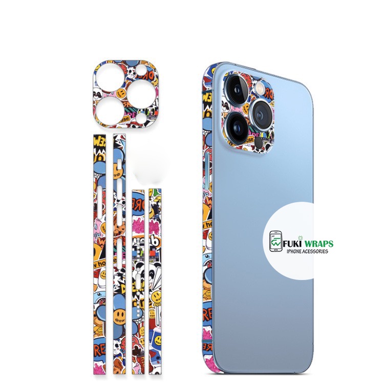 Combo 2 Tấm Dán Viền , Camera Họa Tiết Dành cho iP12prm , ip12 , 12Pro , 12mini - FukiShop