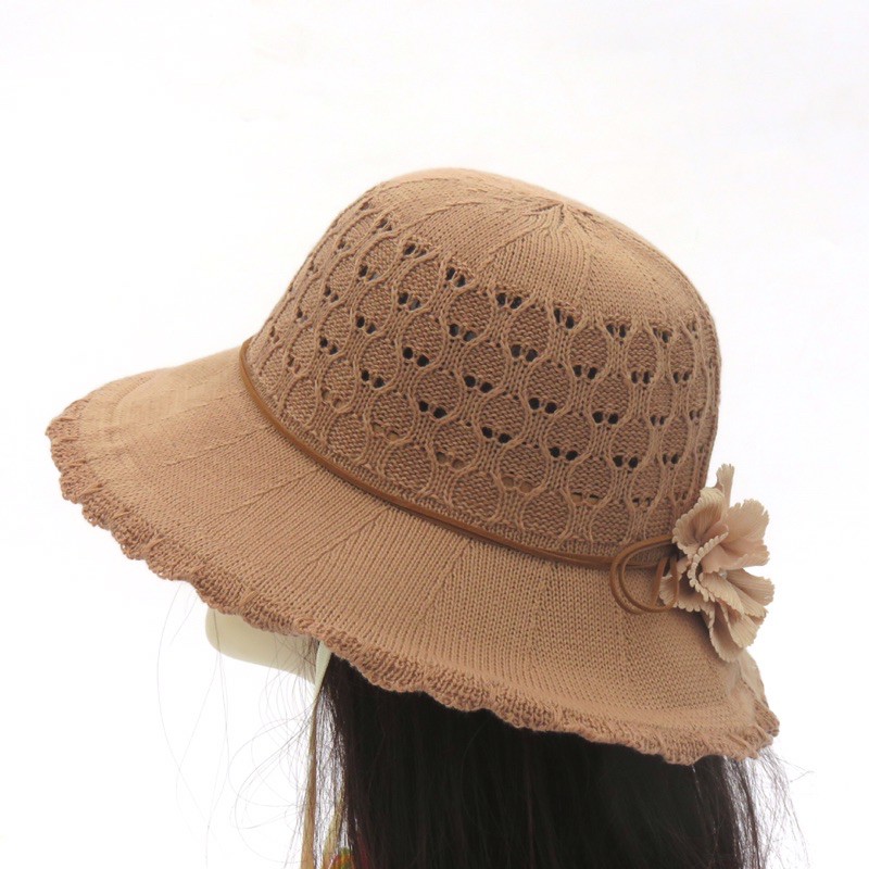 Mũ cói thắt Nơ hoa cho nữ đi biển siêu xinh