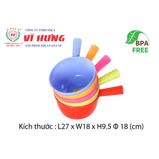 Gáo múc nước có cán tròn - nhựa vĩ hưng