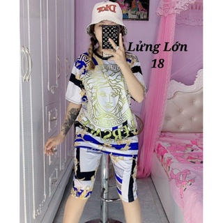 Set lửng thun lạnh 3D chất 4 chiều quần có túi