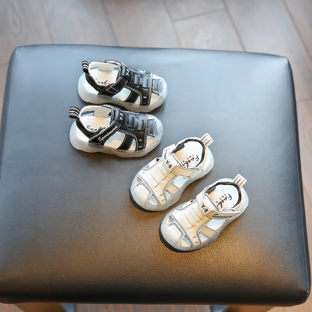 Sandal cho bé trai - dép quai hậu rọ tập đi cho bé từ 6th đến 4 tuổi da mềm, đế êm phù hợp với mùa hè (sz15-sz25) Y8