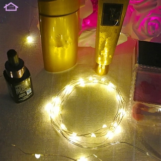 Dây Đèn Led 10 Bóng Dài 1m Có Nút Chạy Bằng Pin Dùng Để Trang Trí Độc Đáo