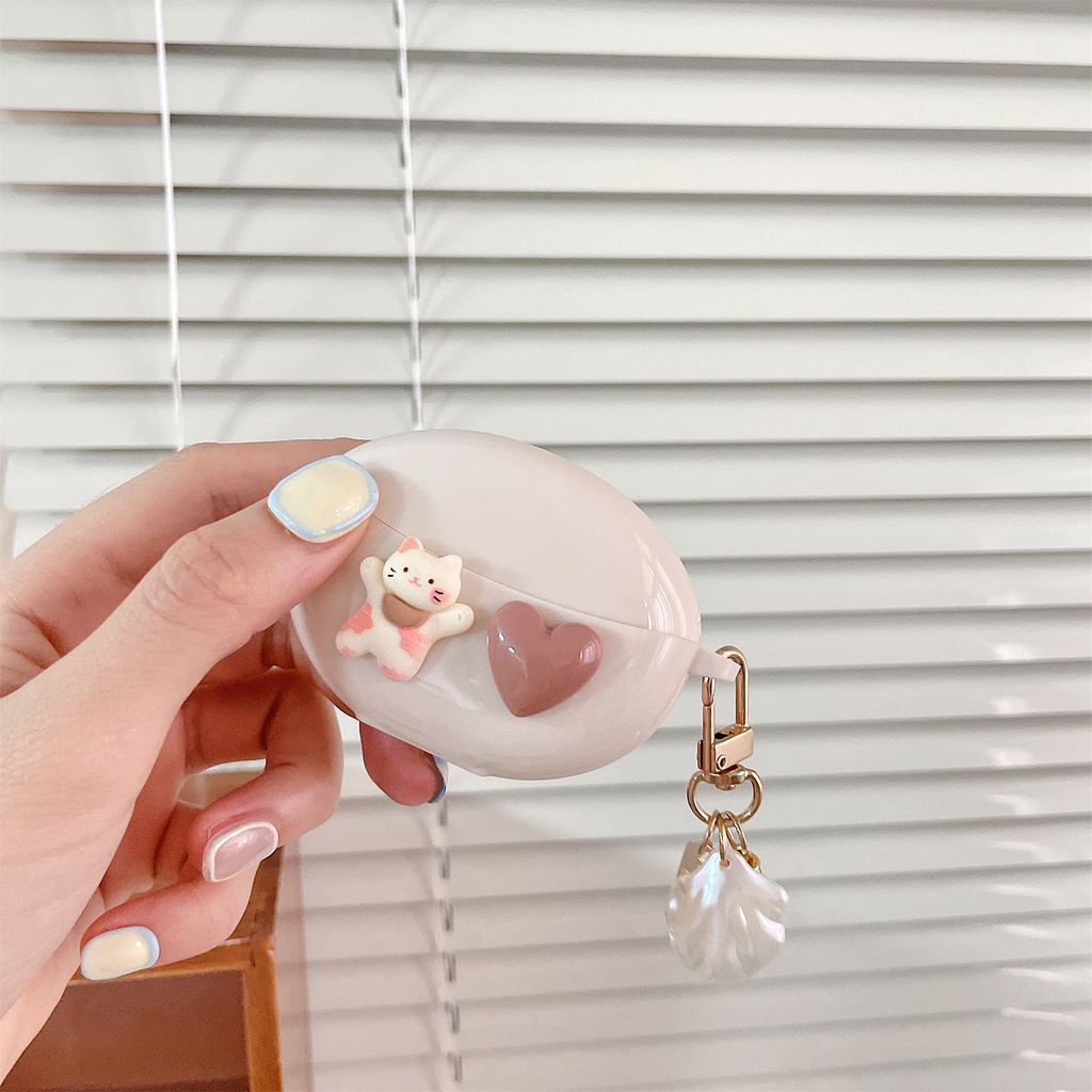 Vỏ Bảo Vệ Hộp Sạc Tai Nghe Bluetooth Không Dây Bằng TPU Mềm Hình Gấu/Hoa/Trái Tim/Trái Tim Dễ Thương Cho OPPO Enco Air2 Pro