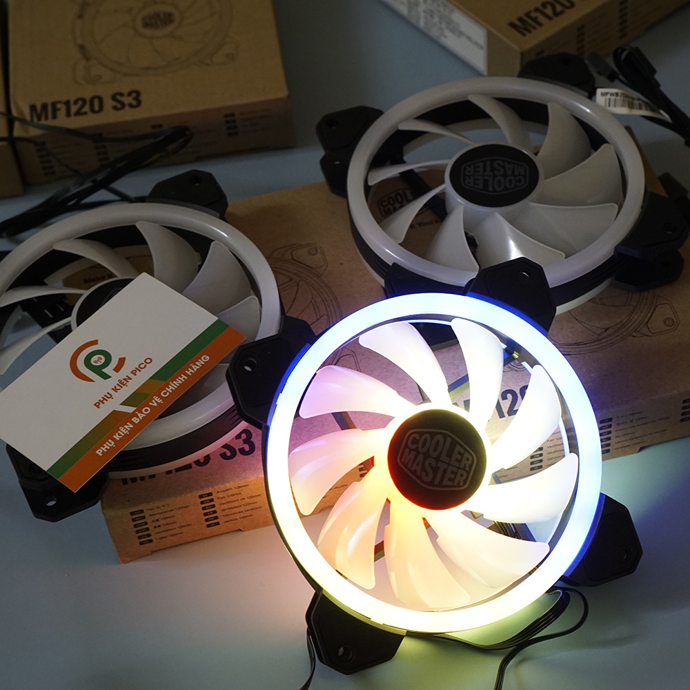 Quạt fan case Cooler Master S3 ARGB quạt tản nhiệt PC 12cm MasterFan MF120 S3 Fan Led A RGB máy tính