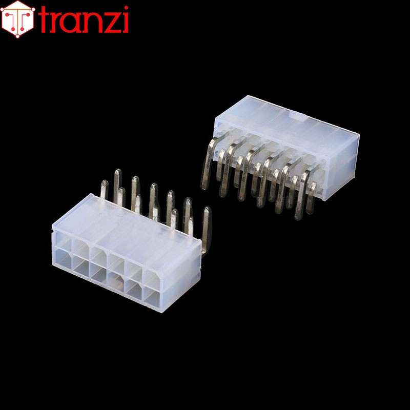 Giắc cắm header 4.2mm 5569 2x6P chân cắm cong trắng - túi 5 cái