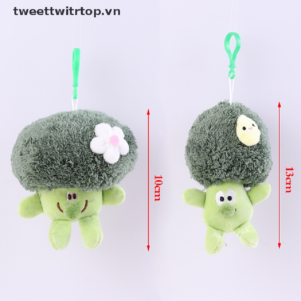 Móc Khóa Hình Rau Củ Broccoli Nhồi Bông Đáng Yêu
