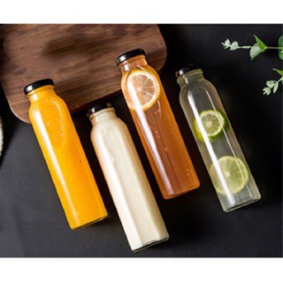 Set 04 lọ thủy tinh trong suốt 350ml - Lọ dáng cao, thủy tinh cao cấp