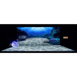 tranh 3d. tranh dán bể cá thủy sinh, bể cá rồng (tranh lưng)