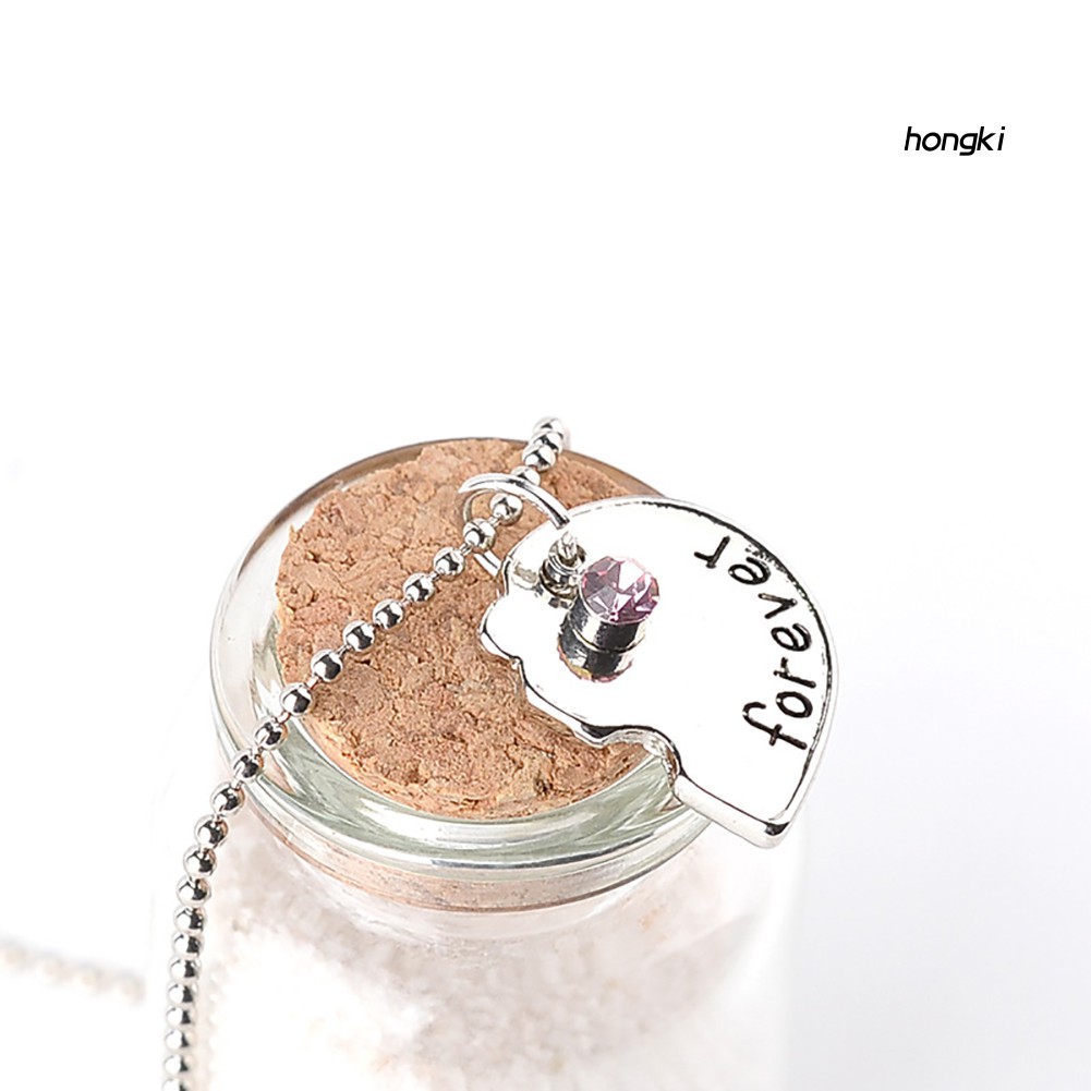 Set 3 Vòng Cổ Tình Bạn Mặt Hình Trái Tim Đính Đá Lấp Lánh