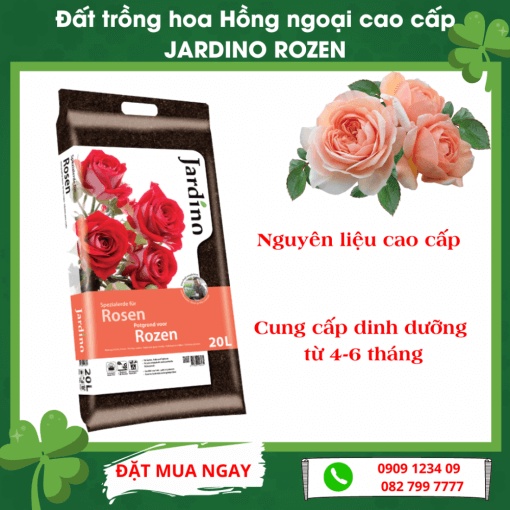 Đất trồng hoa Hồng ngoại cao cấp JARDINO ROZEN 20 lít - (Green City)