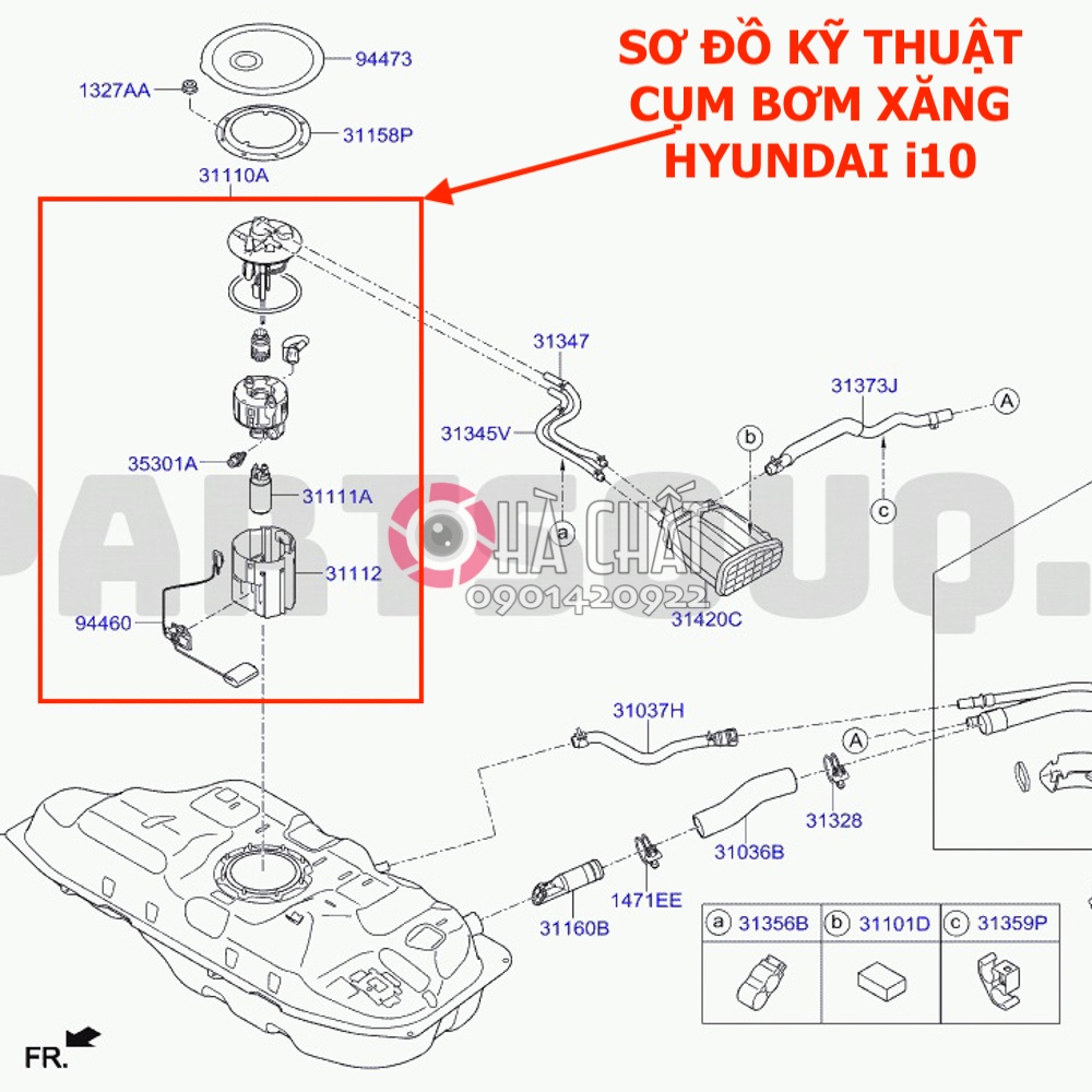 Cụm bơm xăng HYUNDAI i10 🚘 nhập khẩu HYUNDAI MOBIS Ấn Độ 🎯 Bảo hành 100% là hàng chính hãng 31110B4000 311100X000