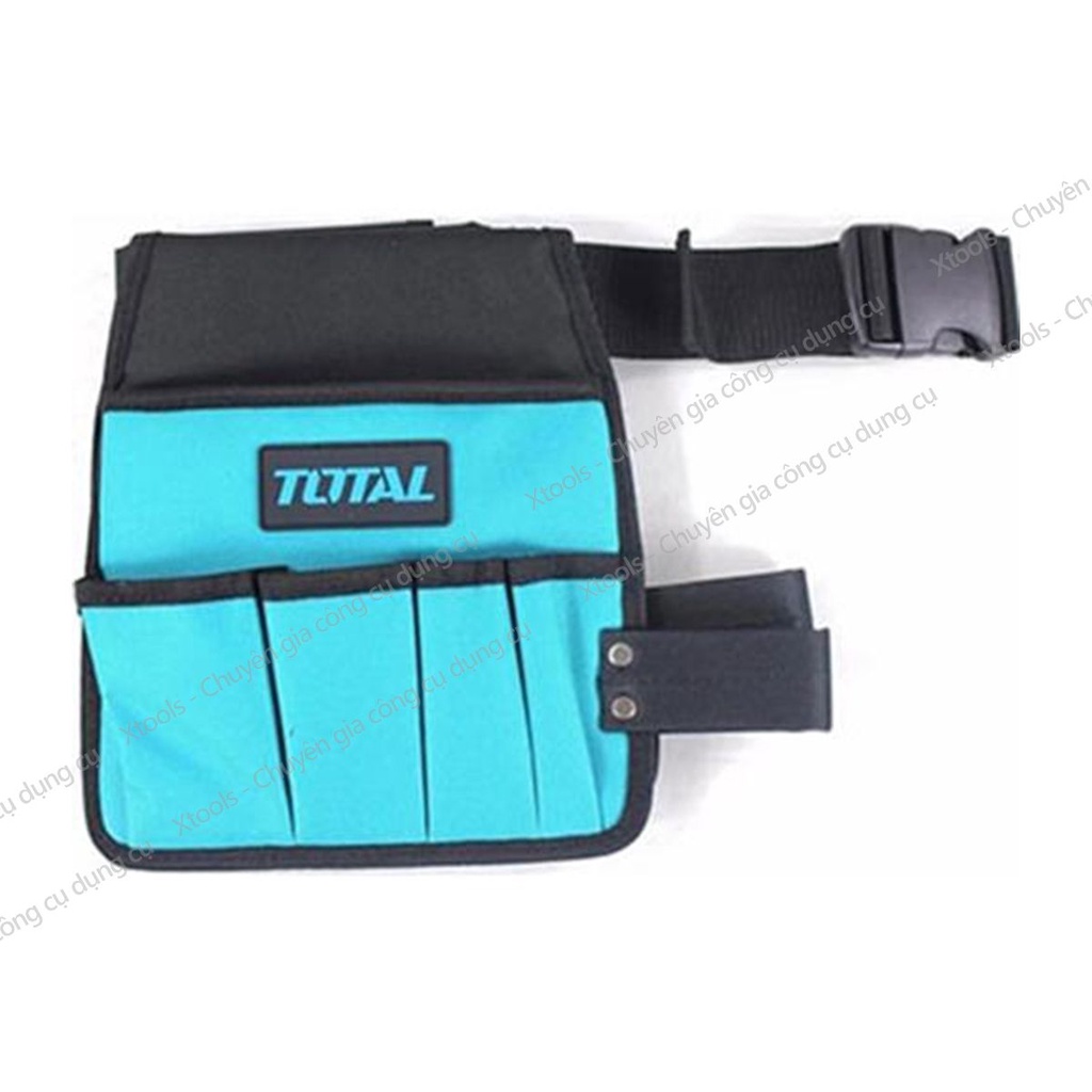 Túi đựng đồ nghề đeo lưng TOTAL THT16P2031 26x23cm, giỏ đựng dụng cụ phụ kiện polyester 600D có khoá cài siêu bền chắc