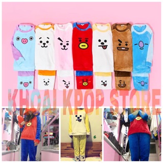 [ORDER] Bộ nhung BT21 áo ngủ BT21(mặc thu đông siêu đẹp)