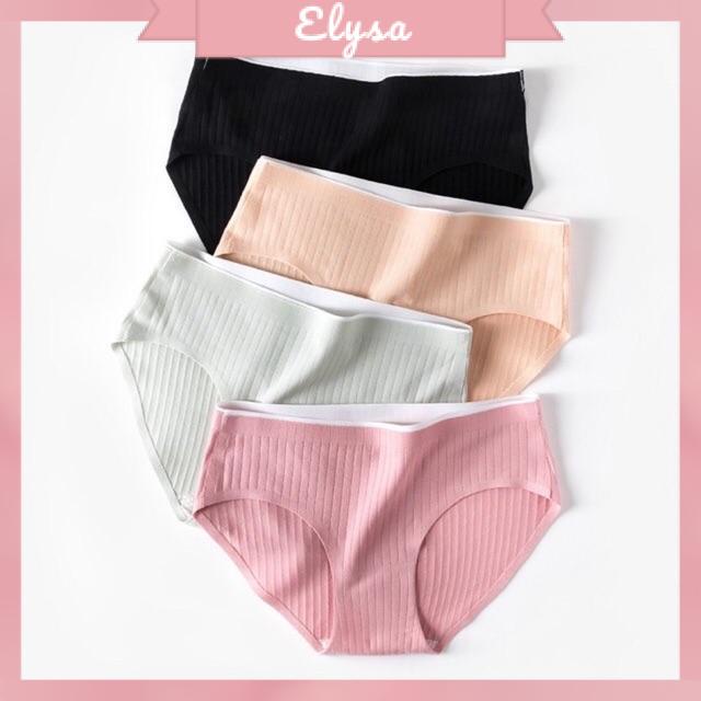 Quần Lót Nữ Cotton Gân Tăm Ép Mượt Không Đường May Kháng Khuẩn
