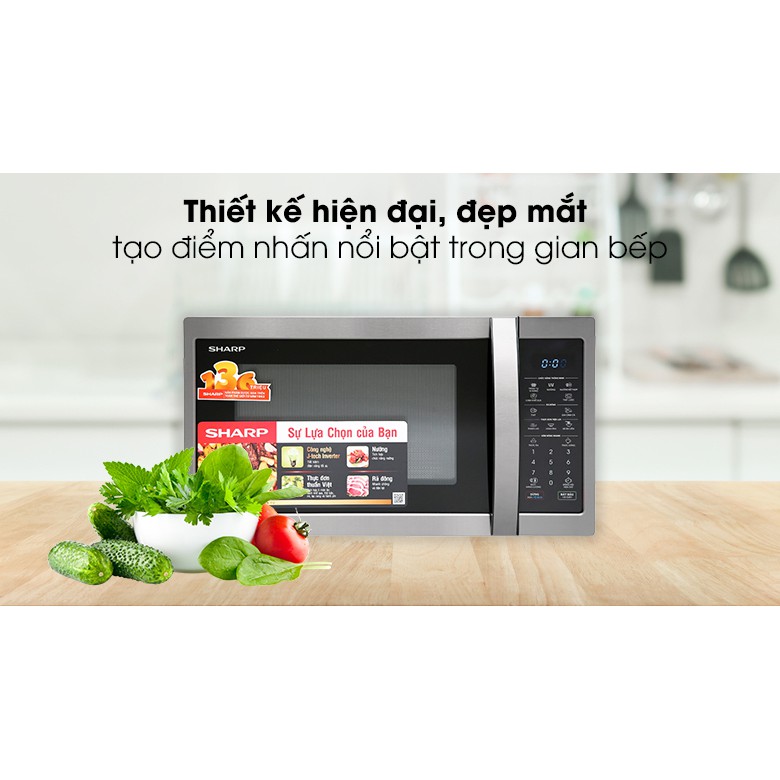 Lò vi sóng Sharp  R-G728XVN-BST 28 lít có nướng