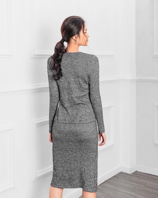 Set Wilfred Len Áo Và Váy Xẻ