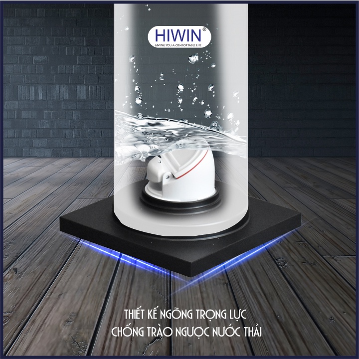 Phễu thoát sàn ngăn mùi hôi thoát nước nhanh đồng mạ đen kích thước 100x100mm HIWIN FD-1418B