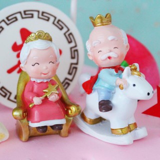 Set trang trí bánh kem ông cưỡi ngựa bà ngồi ghế
