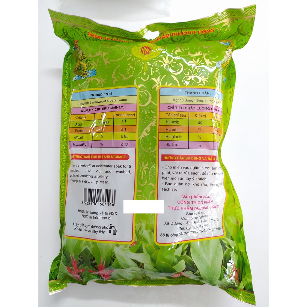 MIẾN DONG MỘC PHƯƠNG ĐÔNG 500G