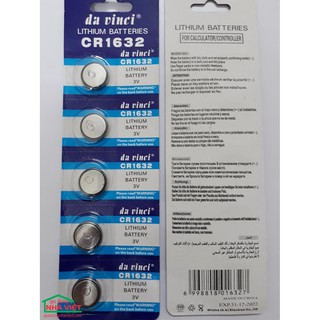 VỈ 05 PIN CÚC ÁO LITHIUM CR1632