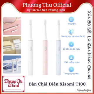 Bàn chải điện xiaomi mijia t100 - kháng nước ipx7 - bàn chải đánh răng mijia t100 - hàng chính hãng