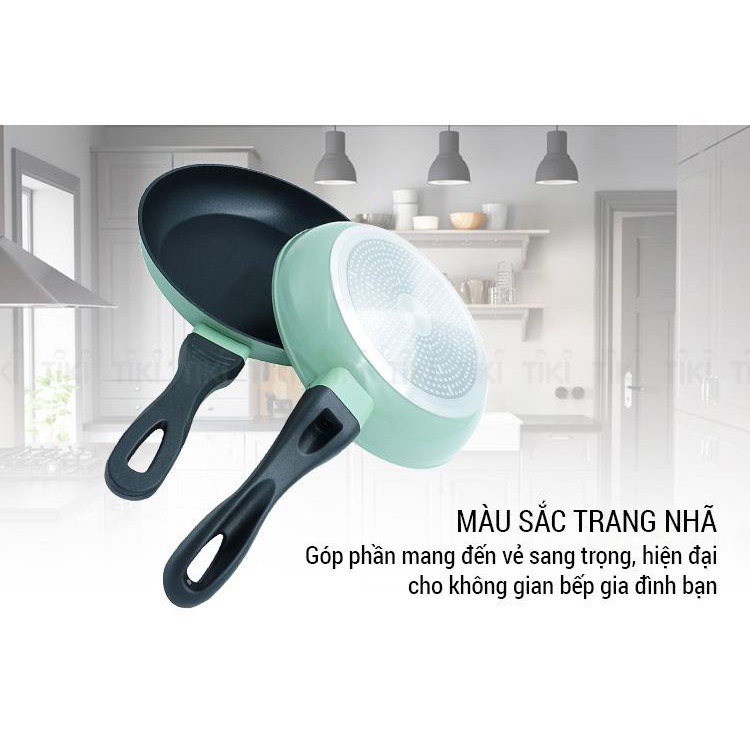 Chảo chống dính bếp từ sâu lòng có vân đá IKONIC IK85 - Bảo hành 1 đổi 1 trong 2 năm