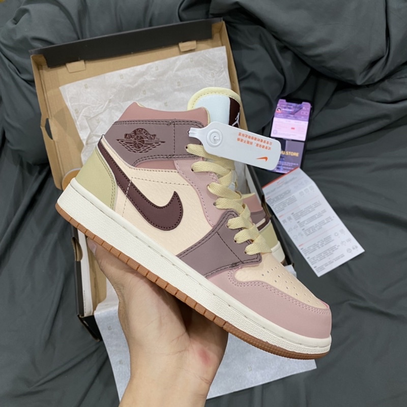 GIÀY AIR JD1 MID MILK TEA BROWR 1:1 SC [ FULL BOX + FREE SHIP ] | BigBuy360 - bigbuy360.vn