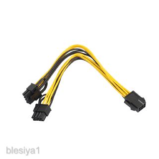 Cáp Chia Nguồn Điện Đực 6Pin Cái Sang 2x8-Pin (6 + 2)
