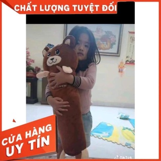 Gối ôm cho bé quà tặng từ sữa, kích thước 60cm, màu nâu