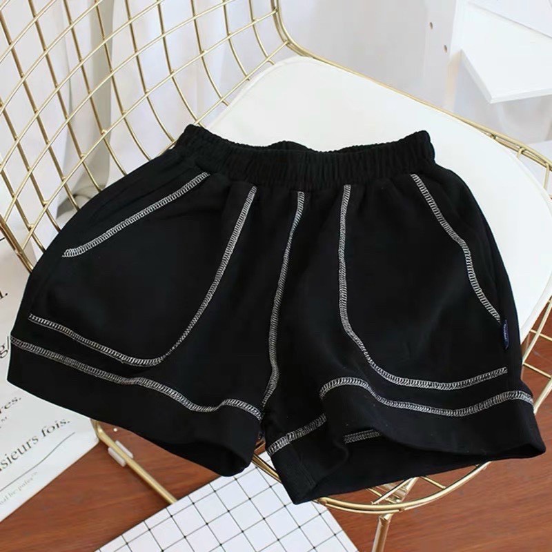 Quần đùi sproty chỉ nổi RUBY HOUSE86 có 3 màu Đen, Trắng, Xám, đường chỉ nổi cá tính năng động, chất dầy đẹp