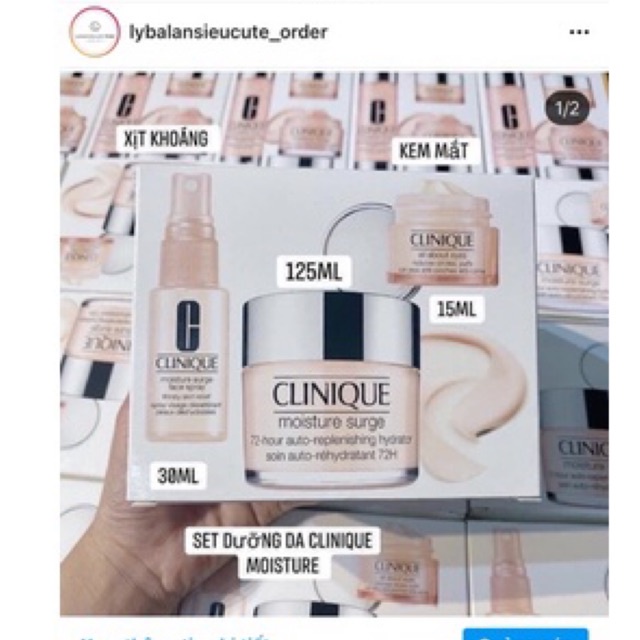 Set clinique 3 món+ 2,2% phí shopee