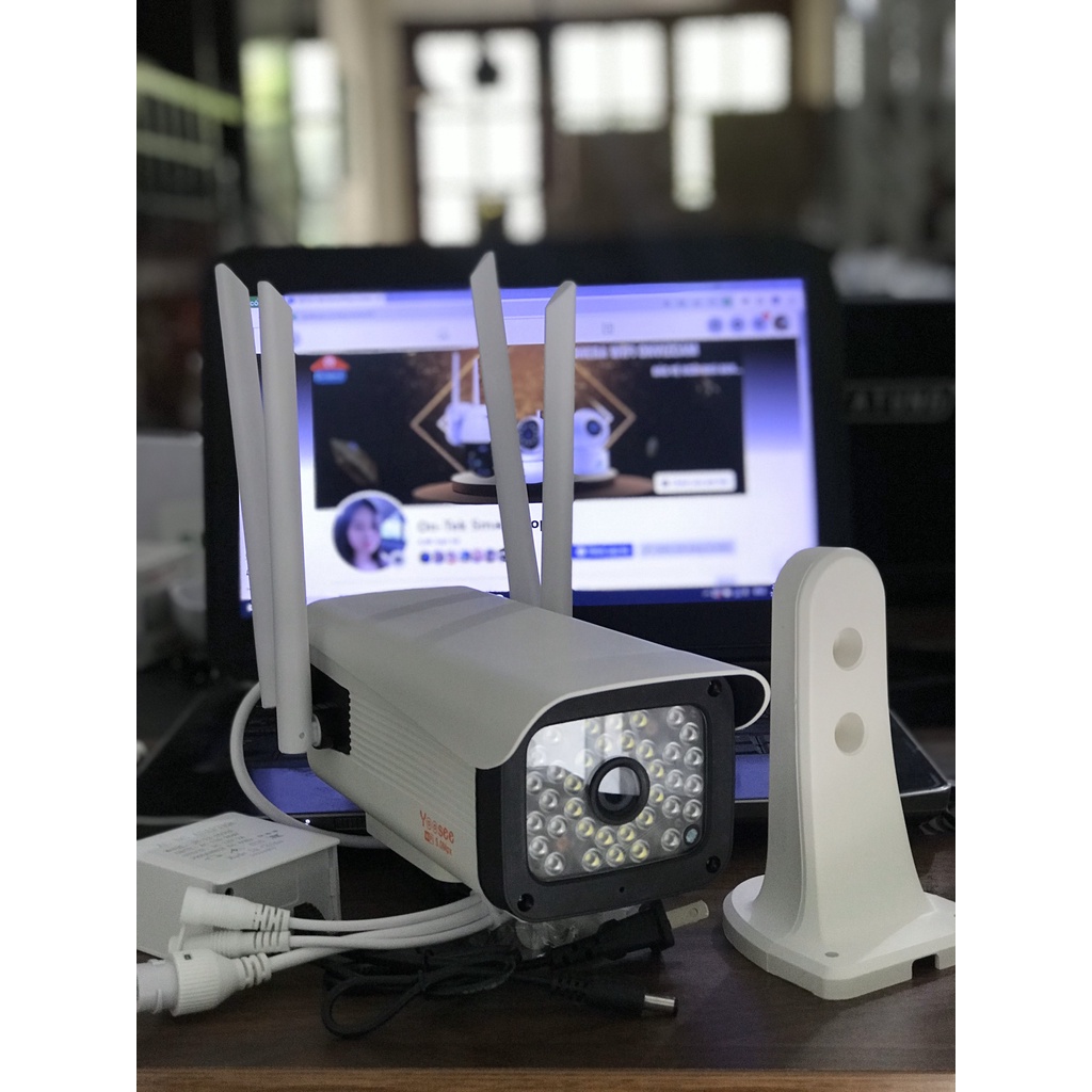 Camera wifi Yoosee thân xoay Ngoài trời ban đêm có màu, Xoay 350 độ, Xem từ xa trên điện thoại qua app Yoosee