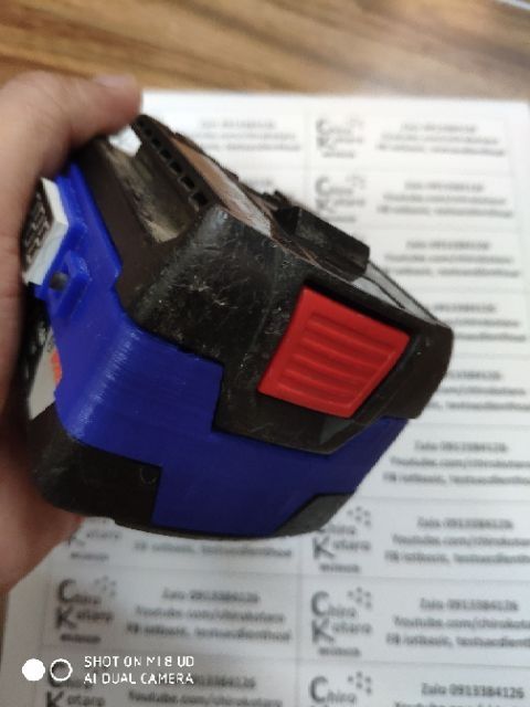 Miếng chèn tăng chiều cao bộ pin Bosch 14v thêm 1-2 hàng cell