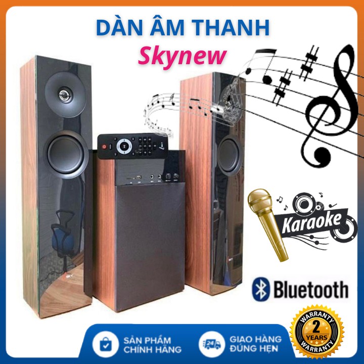 Loa Bluetooth Karaoke Để Kệ Tivi Skynew SKN-325 Vân Gỗ - Âm Thanh Siêu Trầm , phù hợp với gia đình - Bảo Hành 24 Tháng