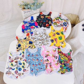 Bộ ba lỗ cotton thông hơi bé trai, gái