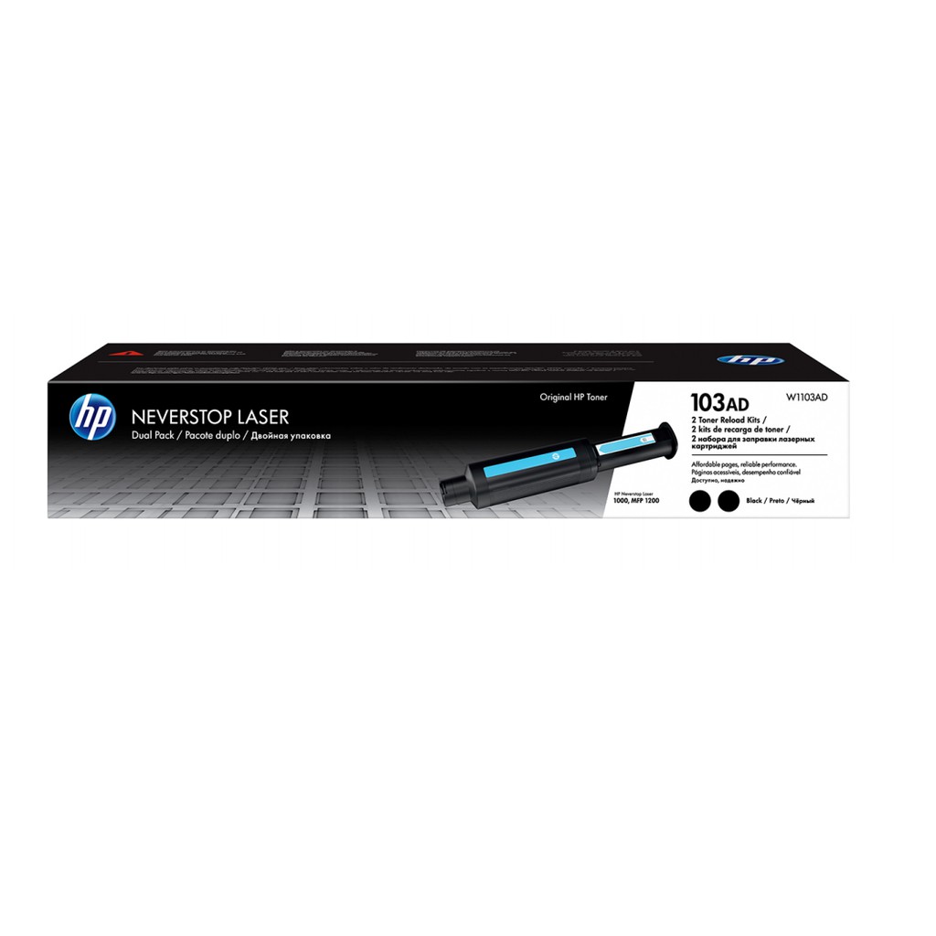 MỰC IN HP 103AD DUAL PACK BLACK ORIGINAL NEVERSTOP LASER TONER RELOAD KIT (W1103AD) - HÀNG CHÍNH HÃNG