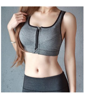 Áo bra tập thể thao nữ có đệm nâng ngực chống sốc (tập gym, yoga) màu ghi