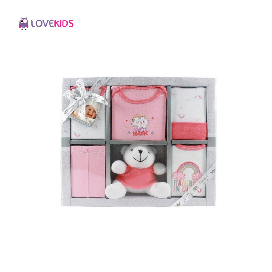 Set quà tặng sơ sinh cao cấp 6 chi tiết - Lovekids